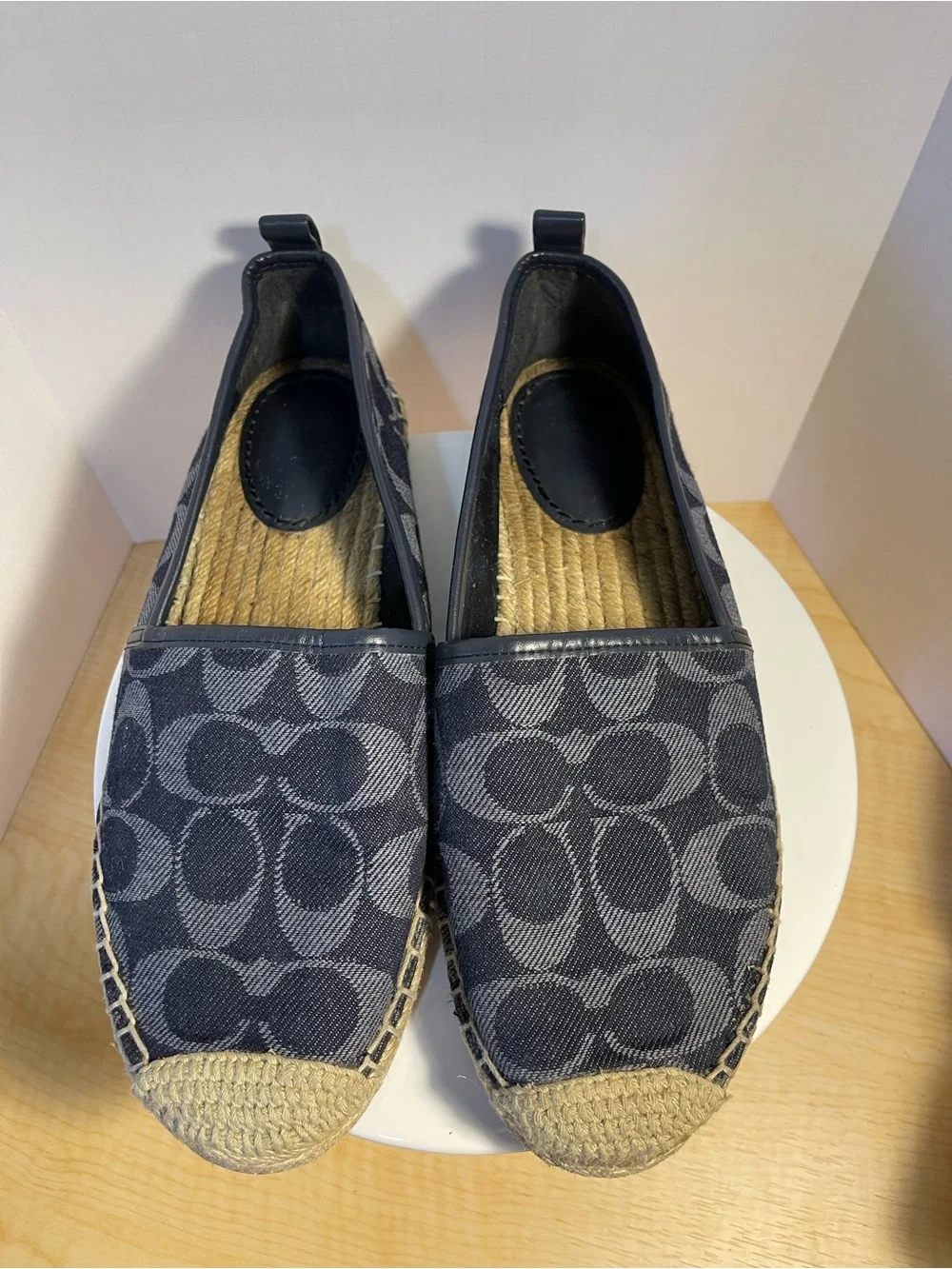 Coach Signature C Espadrille Slip-On Shoes Size 7 - Good Condition